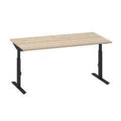 Verstelbaar bureau Basic met wit T-poot onderstel. Meerdere kleuren en maten verkrijgbaar. 