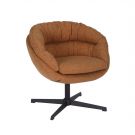 Linnen Draaifauteuil Mao - Koper