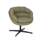 Linnen Draaifauteuil Mao - Olijfgroen