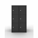 Lage lockerkast Black Edition - 6-deurs - 2 delig