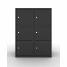 Lage lockerkast Black Edition Plus - 6-deurs - 2 delig