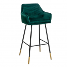 Velvet barkruk Fenna - Groen