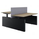Elektrische zit sta bureauopstelling 5ive met wangen - 200 x 80 cm