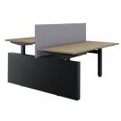 Elektrische zit sta bureauopstelling 5ive met zijwang - 120 x 80 cm