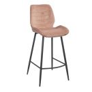 Velvet barkruk Tony - Roze