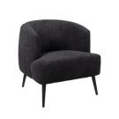 Bouclé Fauteuil Norah - Zwart