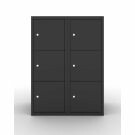 Lage lockerkast Black Edition Plus - 6-deurs - 2 delig