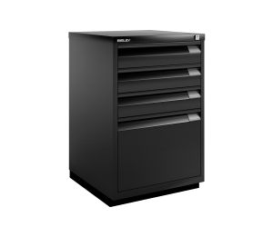 Bisley F-Serie ladekast 4 laden - Zwart