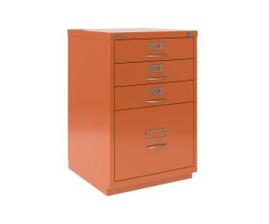 Bisley F-Serie ladekast met beugelgreep 4 laden - Oranje