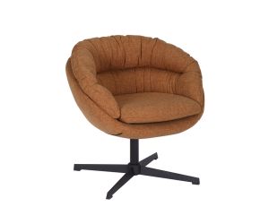 Linnen Draaifauteuil Mao - Koper