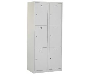 Lockerkast Basic Plus - 6-deurs - 2 delig