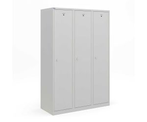 Lockerkast voor garderobe met schoon- vuilverdeling - 3-deurs - 3 delig