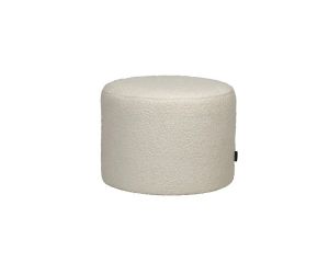 Bouclé poef Rosa - Wit