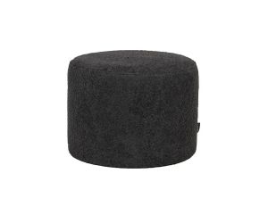 Bouclé poef Rosa - Zwart