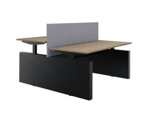 Elektrische zit sta bureauopstelling 5ive met wangen - 120 x 80 cm