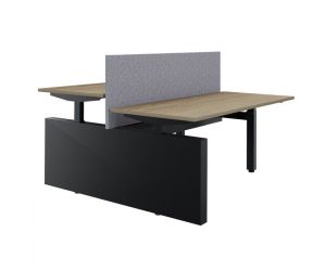 Elektrische zit sta bureauopstelling 5ive met zijwang - 140 x 80 cm