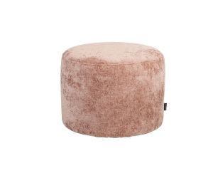 Chenille poef June - Roze