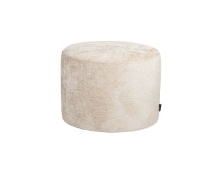 Chenille poef June - Wit