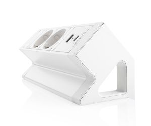 Stekkerdoos Power Desk UP 2.0 - 2-voudig met 2 USB - Wit