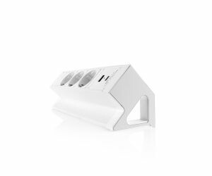 Stekkerdoos Power Desk UP 2.0 - 3-voudig met 2 USB - Wit