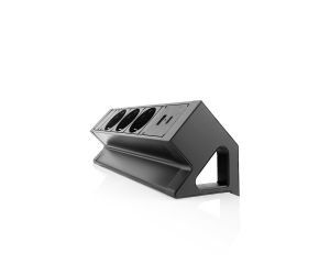 Stekkerdoos Power Desk UP 2.0 - 3-voudig met 2 USB - Zwart