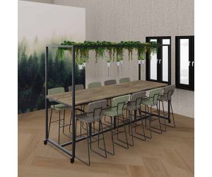 Verrijdbare vergadertafel Olka 110 cm sfeer (320 x 100 blad)