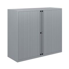 Bisley roldeurkast Basic H103 x B120cm (Zilvergrijs)