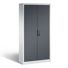 Draaideurkast H195 x B93cm Lichtgrijs / Zwartgrijs