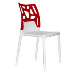Designstoel Ego Rock wit rood