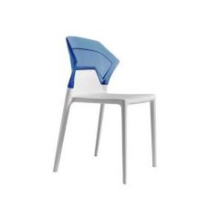 Designstoel Ego-S wit blauw