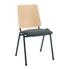 Houten stoel Time Out gestoffeerde zitting
