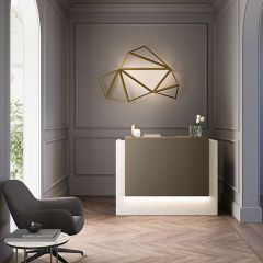 Receptiebalie Designline enkel wit met beige