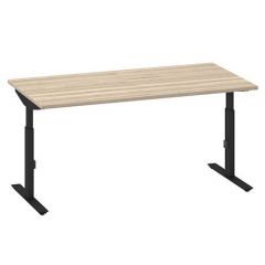 T-poot bureau Basic met zwart onderstel