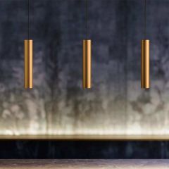 Design hanglamp tubes goud