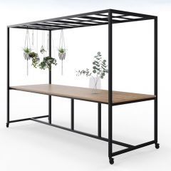 Verrijdbare vergadertafel Olka 90 cm (320 x 100 blad)